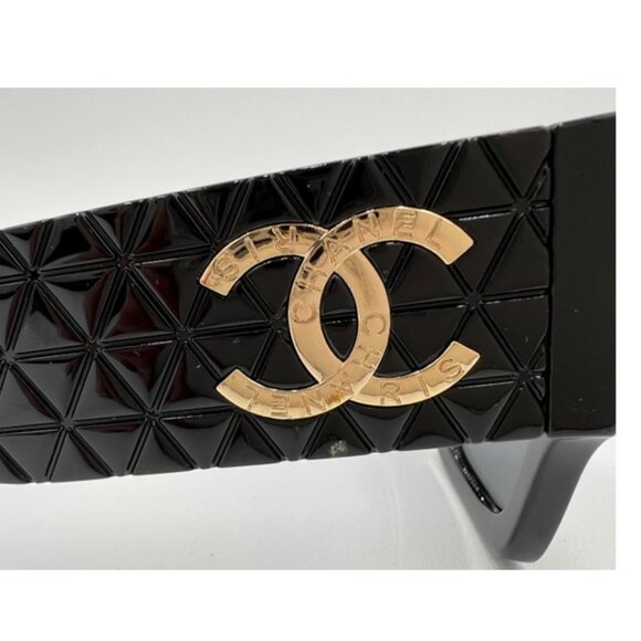 NWT-Chanel Square Sunglasses - Black - Picture 7 of 12